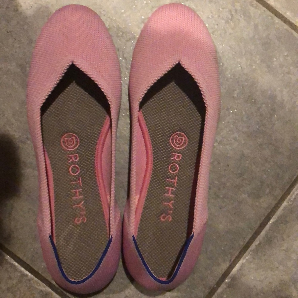 Rothy pink flats